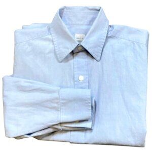 Craig Taylor Egyptian Cotton Button-Down Dress Shirt Men's S Blue #79Q